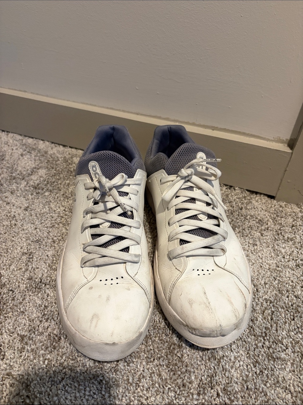 On Running “Roger” Sneaker. White and grey. Mens size 10.5. Used.